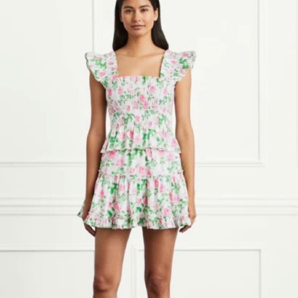 Hill House Paz Skirt Pink Roses XL